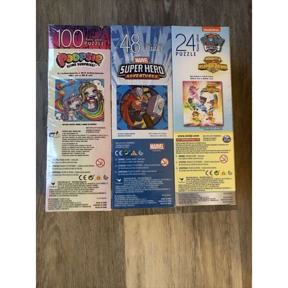 NiB-Kids Puzzle 6 Pack 24-100 Pieces. Trolls, Paw Patrol And More. - Picture 3 of 4